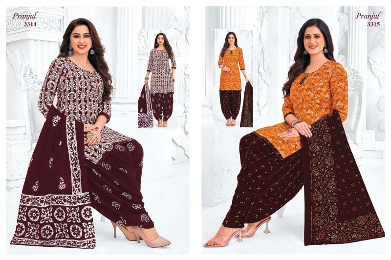 priyanshi vol 33 by pranjul readymade cotton big size patiyala suit for ladies 