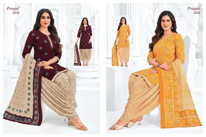priyanshi vol 33 by pranjul readymade cotton big size patiyala suit for ladies 