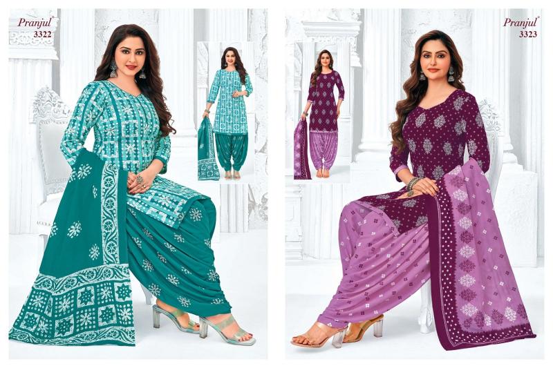 priyanshi vol 33 by pranjul readymade cotton big size patiyala suit for ladies 