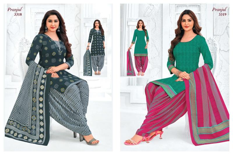 priyanshi vol 33 by pranjul readymade cotton big size patiyala suit for ladies 