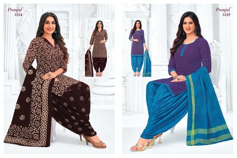 priyanshi vol 33 by pranjul readymade cotton big size patiyala suit for ladies 