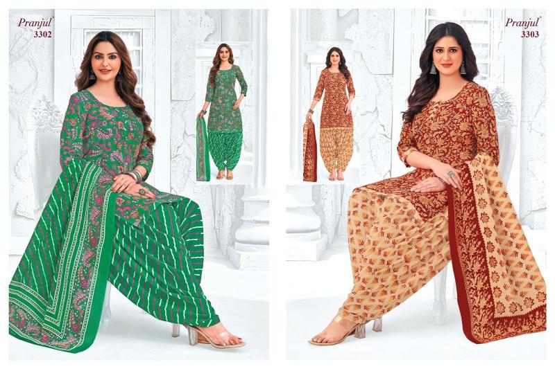 priyanshi vol 33 by pranjul readymade cotton big size patiyala suit for ladies 