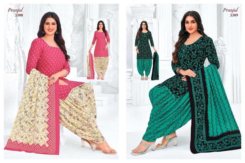 priyanshi vol 33 by pranjul readymade cotton big size patiyala suit for ladies 
