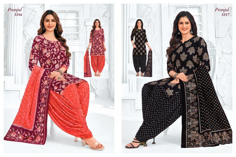 priyanshi vol 33 by pranjul readymade cotton big size patiyala suit for ladies 