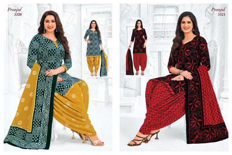 priyanshi vol 33 by pranjul readymade cotton big size patiyala suit for ladies 