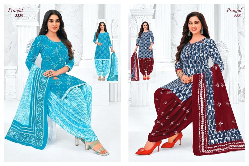 priyanshi vol 33 by pranjul readymade cotton big size patiyala suit for ladies 