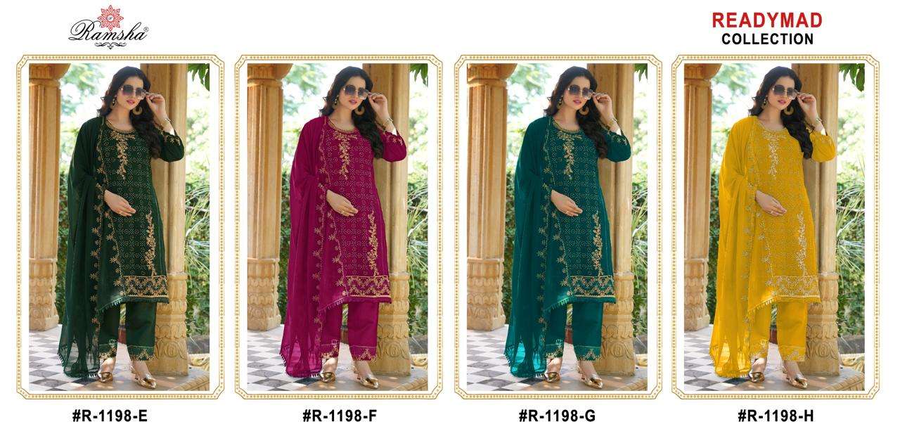 ramsha r 1198 nx amazing work georgette fully stitch pakistani dress for women 