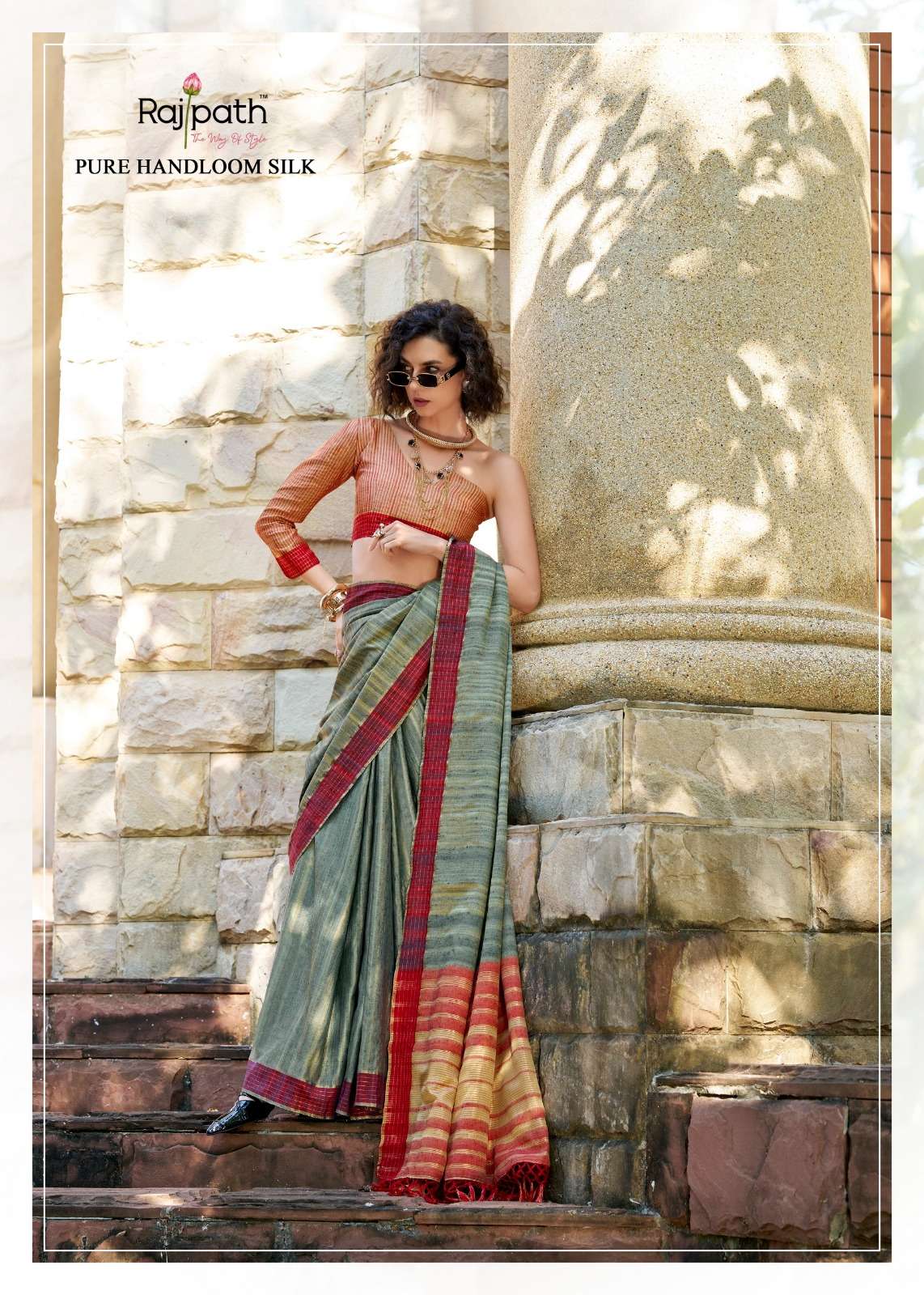 redball by rajpath shop trendy handloom katan sarees online at affordable prices 
