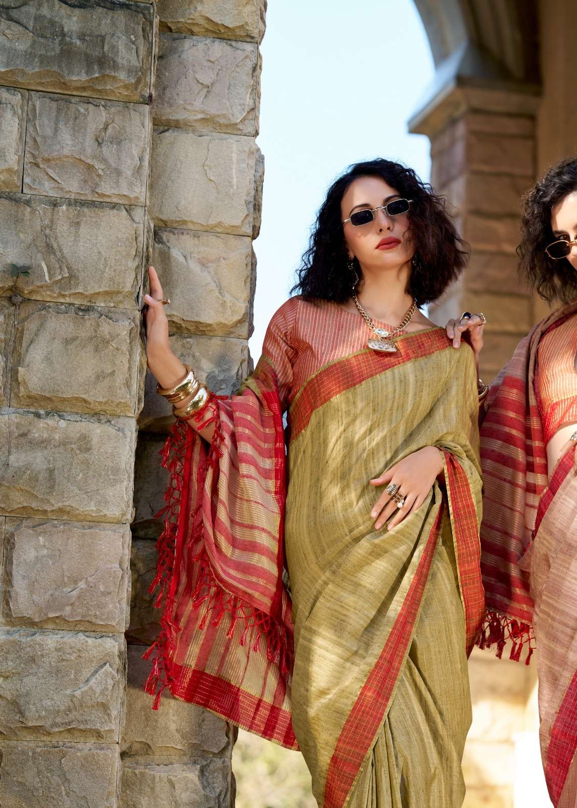 redball by rajpath shop trendy handloom katan sarees online at affordable prices 