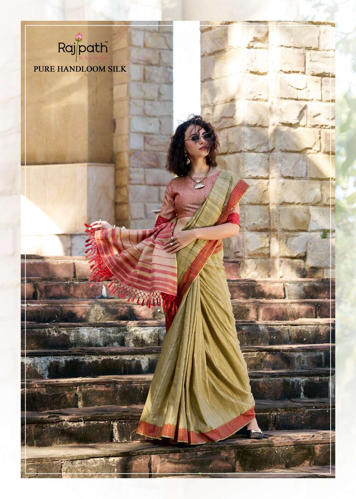 redball by rajpath shop trendy handloom katan sarees online at affordable prices 
