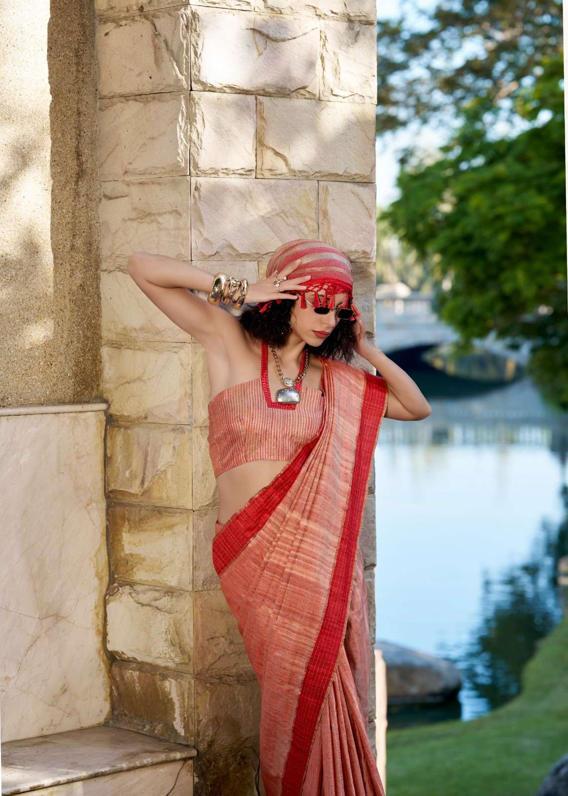 redball by rajpath shop trendy handloom katan sarees online at affordable prices 