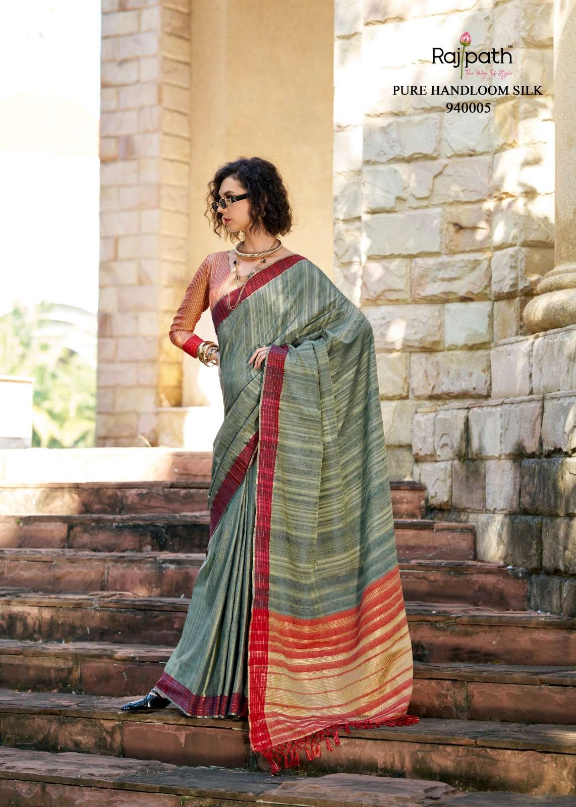 redball by rajpath shop trendy handloom katan sarees online at affordable prices 
