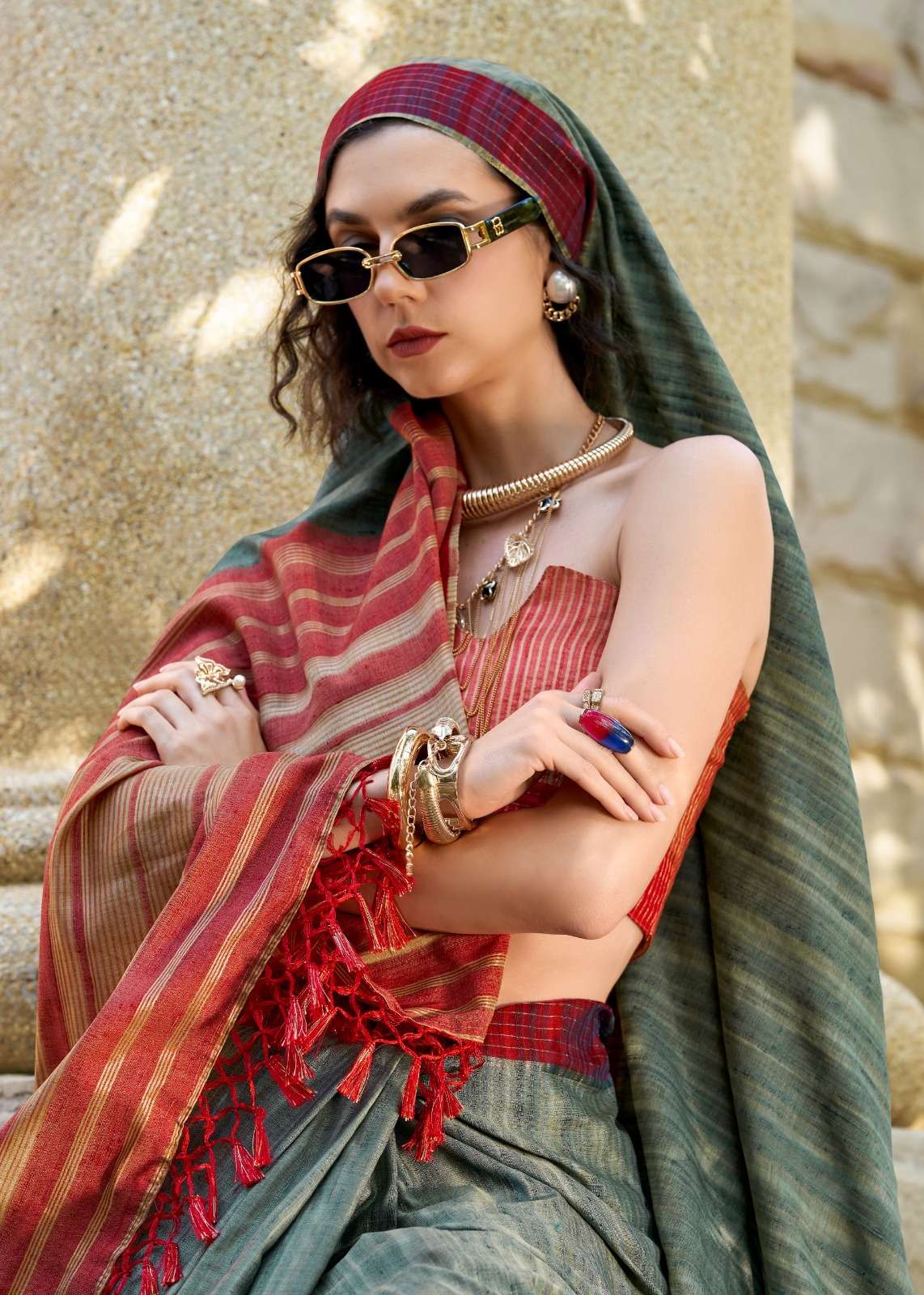 redball by rajpath shop trendy handloom katan sarees online at affordable prices 