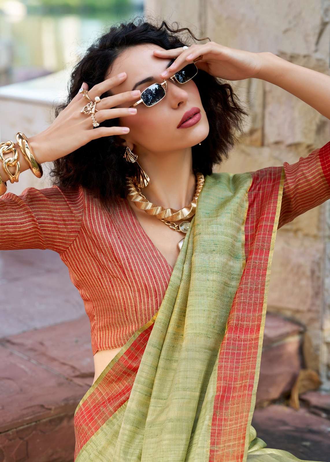 redball by rajpath shop trendy handloom katan sarees online at affordable prices 