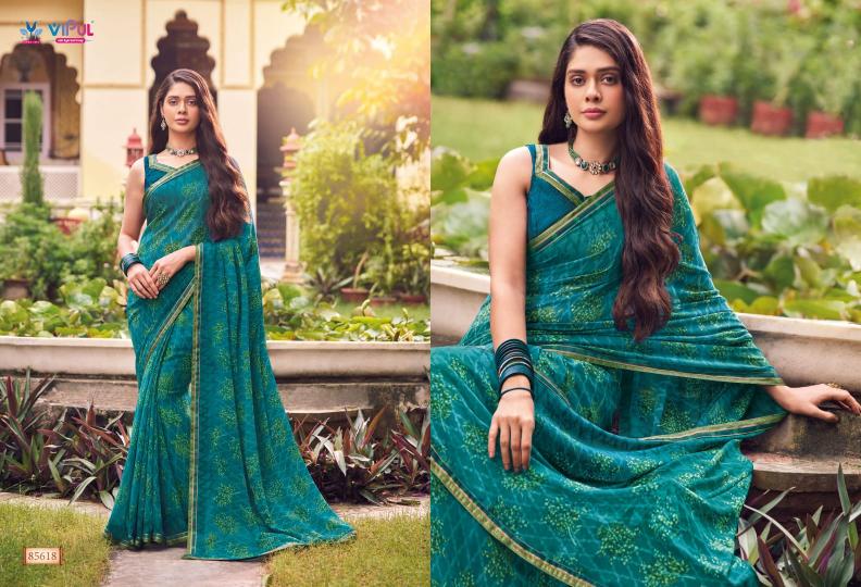 tulsi vol 9 by vipul 85608-85619 series georgette shop trendy sarees online 