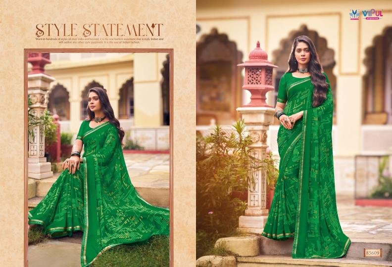 tulsi vol 9 by vipul 85608-85619 series georgette shop trendy sarees online 