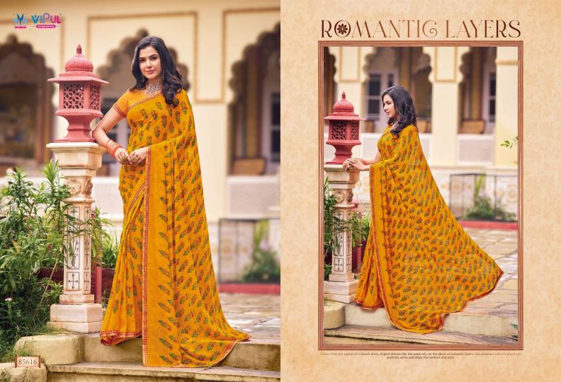 tulsi vol 9 by vipul 85608-85619 series georgette shop trendy sarees online 