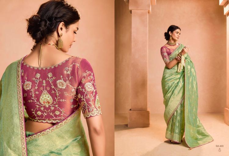 utsav by kimora sindhuri zari tissue silk weaving work traditional wear saree for ladies 