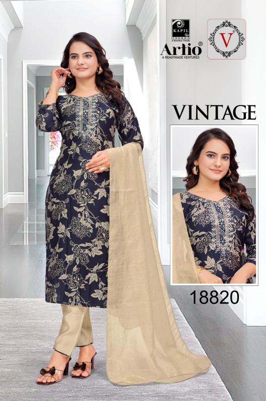 veda kapil trendz vintage casual fully stitch vertigan print indian combo suits 