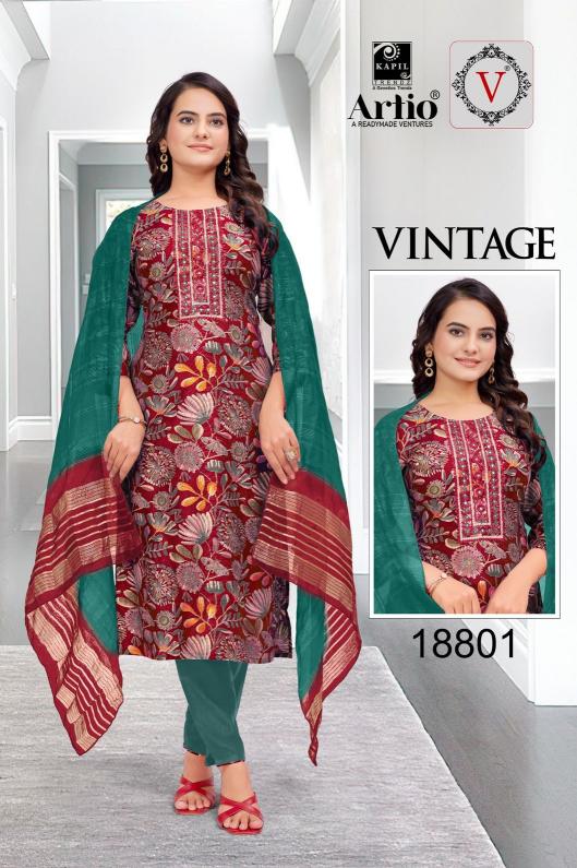 veda kapil trendz vintage casual fully stitch vertigan print indian combo suits 
