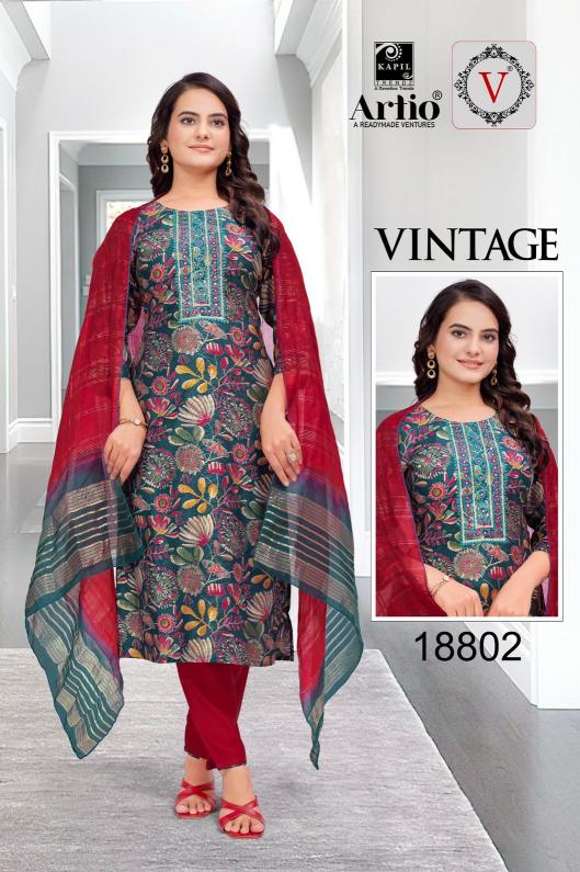 veda kapil trendz vintage casual fully stitch vertigan print indian combo suits 