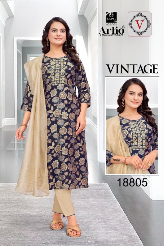 veda kapil trendz vintage casual fully stitch vertigan print indian combo suits 