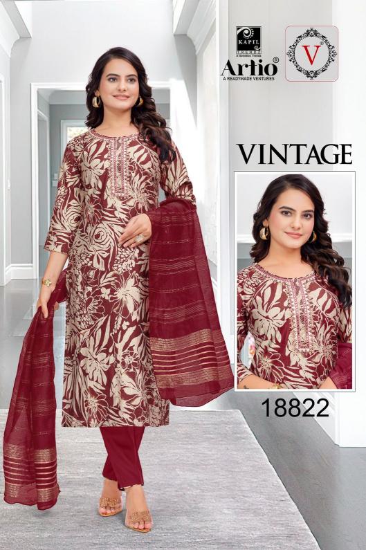 veda kapil trendz vintage casual fully stitch vertigan print indian combo suits 