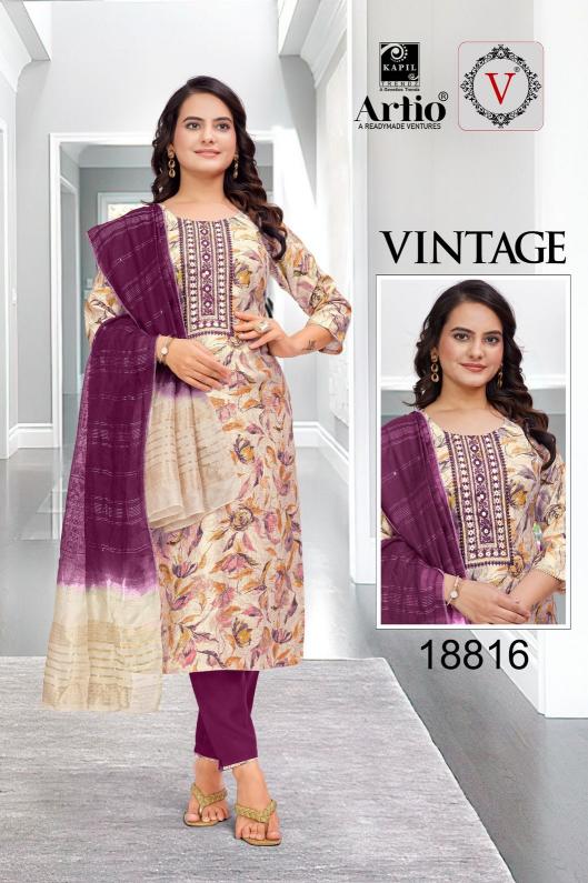 veda kapil trendz vintage casual fully stitch vertigan print indian combo suits 
