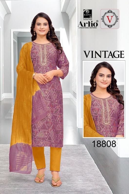 veda kapil trendz vintage casual fully stitch vertigan print indian combo suits 