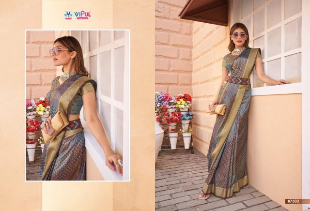 verna silk by vipul 87102-87109 shop trendy saree online at affordable prices
