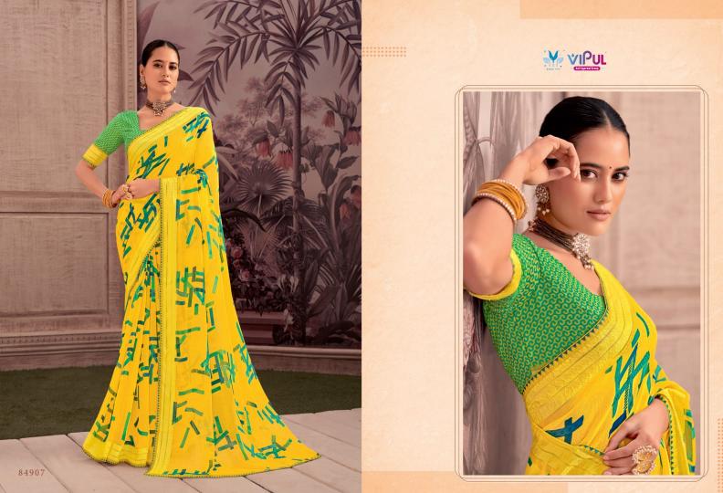 vipul shivani vol 1 georgette shop glamorous styles saree with blouse 