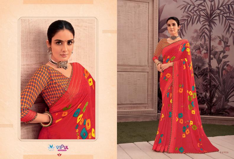 vipul shivani vol 1 georgette shop glamorous styles saree with blouse 