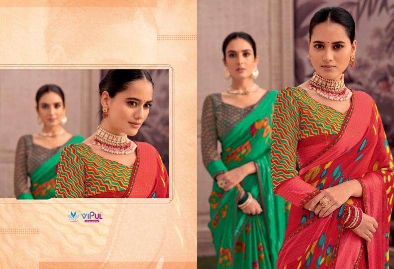 vipul shivani vol 1 georgette shop glamorous styles saree with blouse 