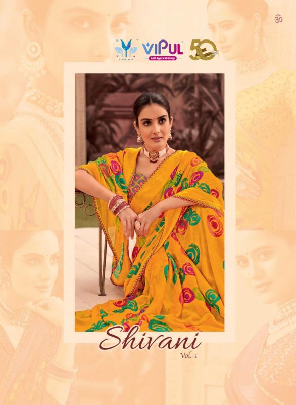 vipul shivani vol 1 georgette shop glamorous styles saree with blouse 