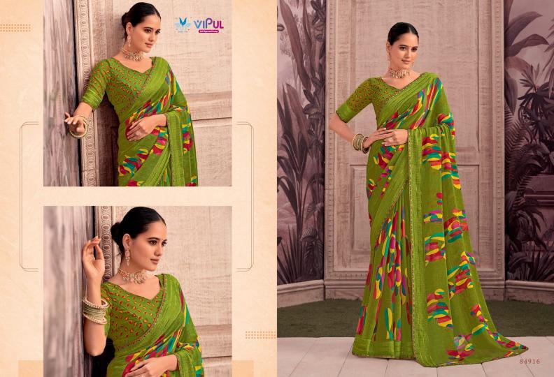 vipul shivani vol 1 georgette shop glamorous styles saree with blouse 