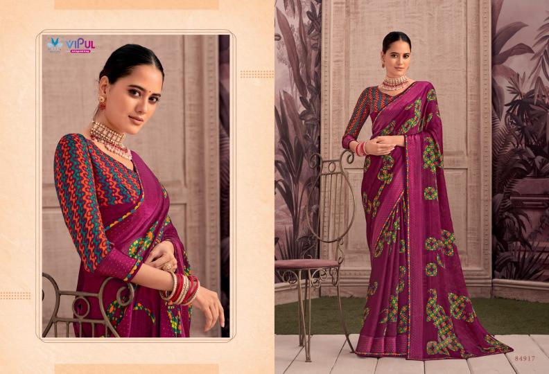 vipul shivani vol 1 georgette shop glamorous styles saree with blouse 