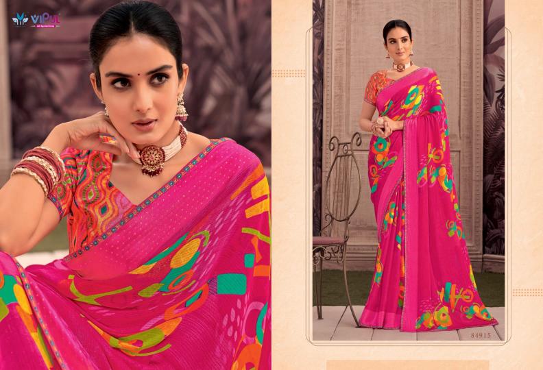 vipul shivani vol 1 georgette shop glamorous styles saree with blouse 