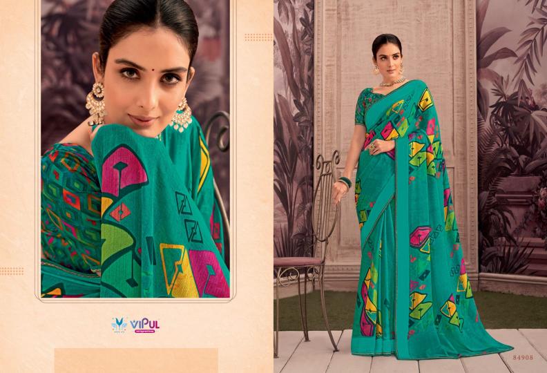 vipul shivani vol 1 georgette shop glamorous styles saree with blouse 