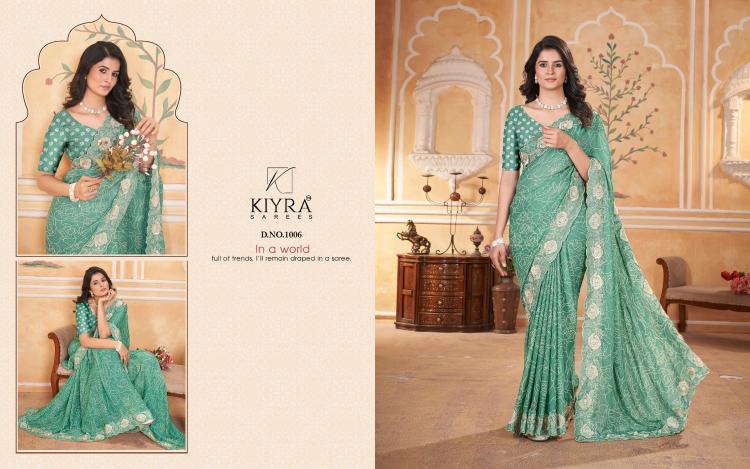 white rose by kiyra dull moss shop trendy sarees online at affordable prices 