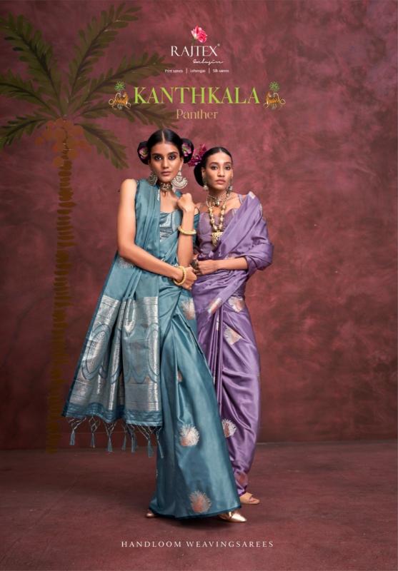 kanthkala panther by rajtex satin handloom shop trendy sarees online at affordable prices