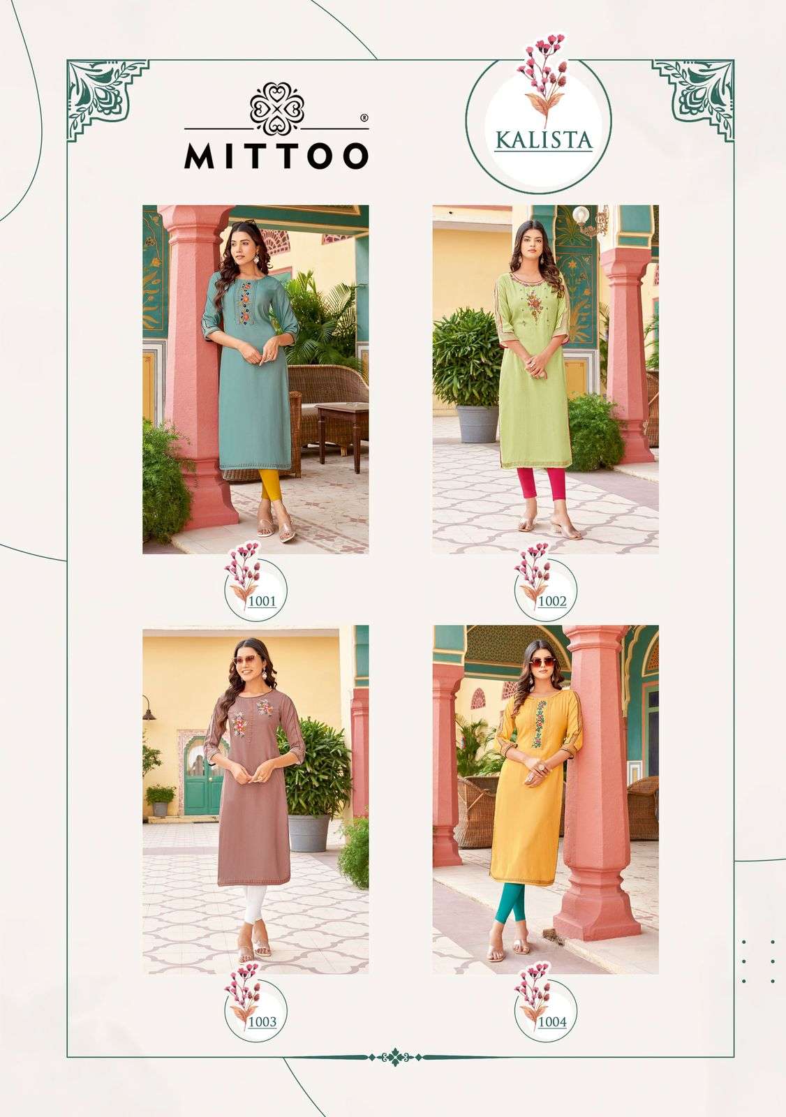 mittoo launch kalista rayon readymade daily wear long kurtis 