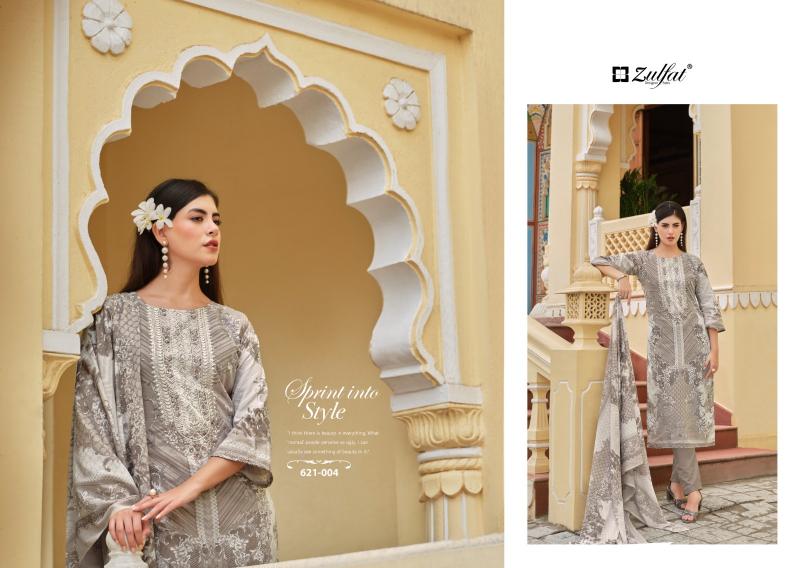 noor by zulfat cotton readymade classic big size 3pcs dress