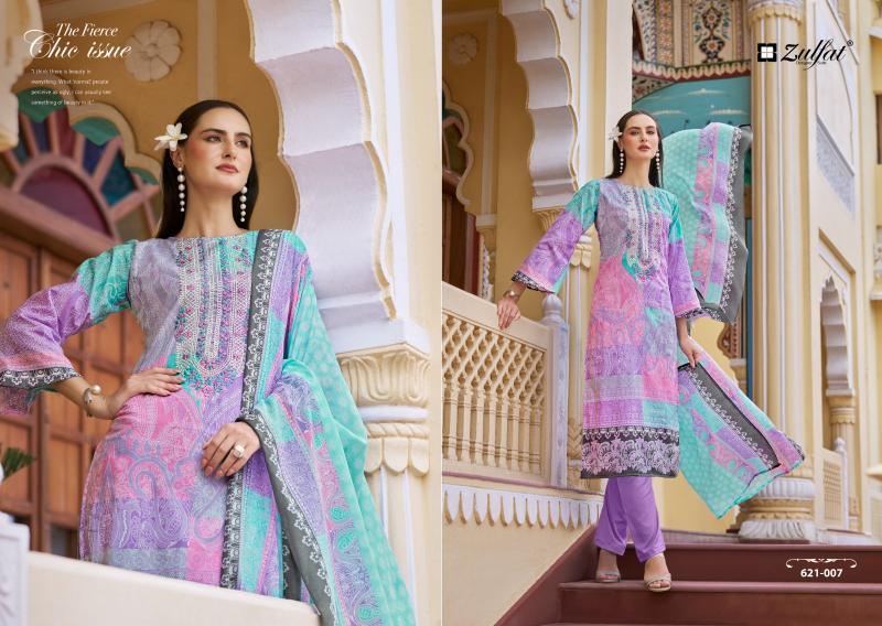 noor by zulfat cotton readymade classic big size 3pcs dress