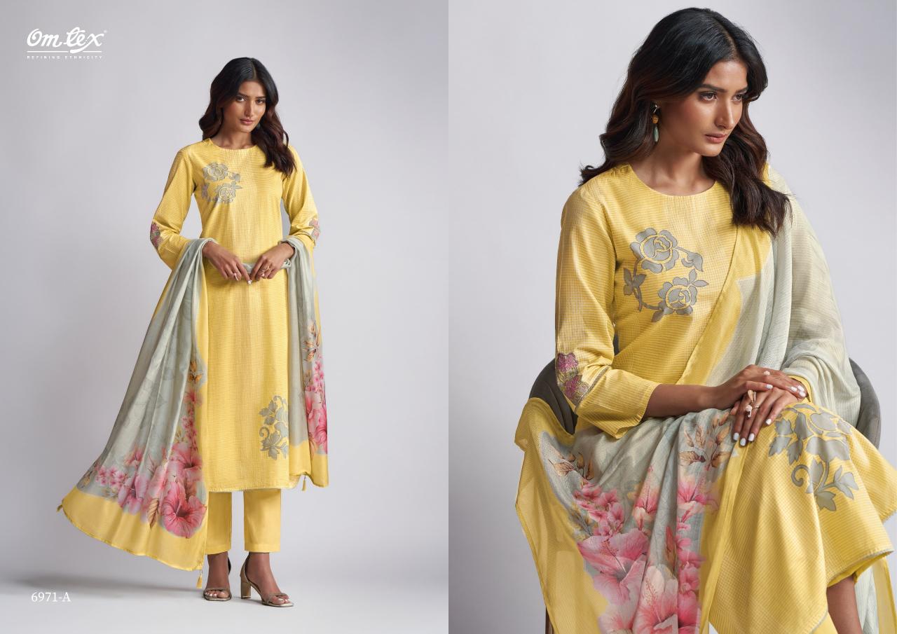 omtex royal heritage lawn cotton traditional wear unstitch 3pcs dress