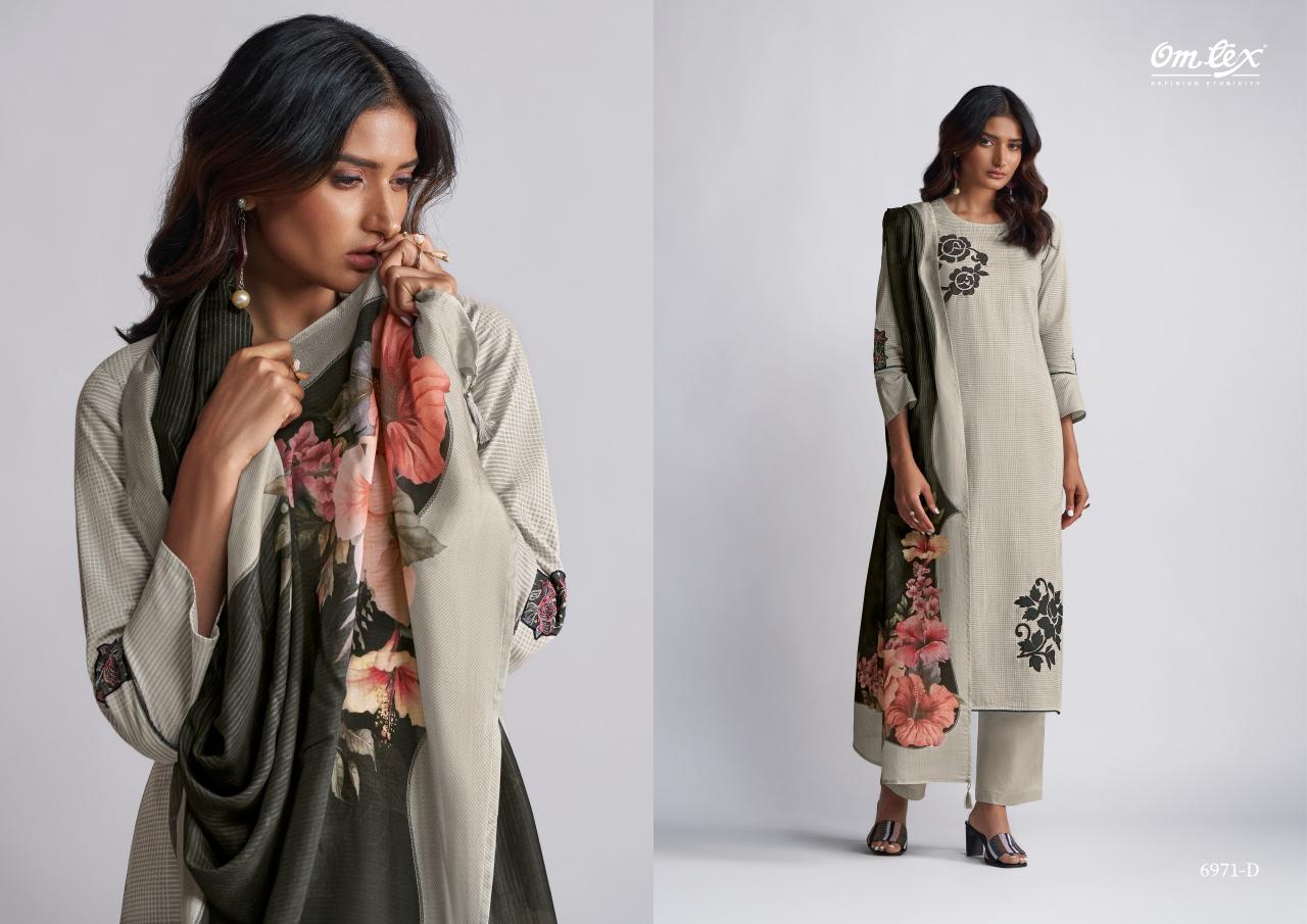 omtex royal heritage lawn cotton traditional wear unstitch 3pcs dress