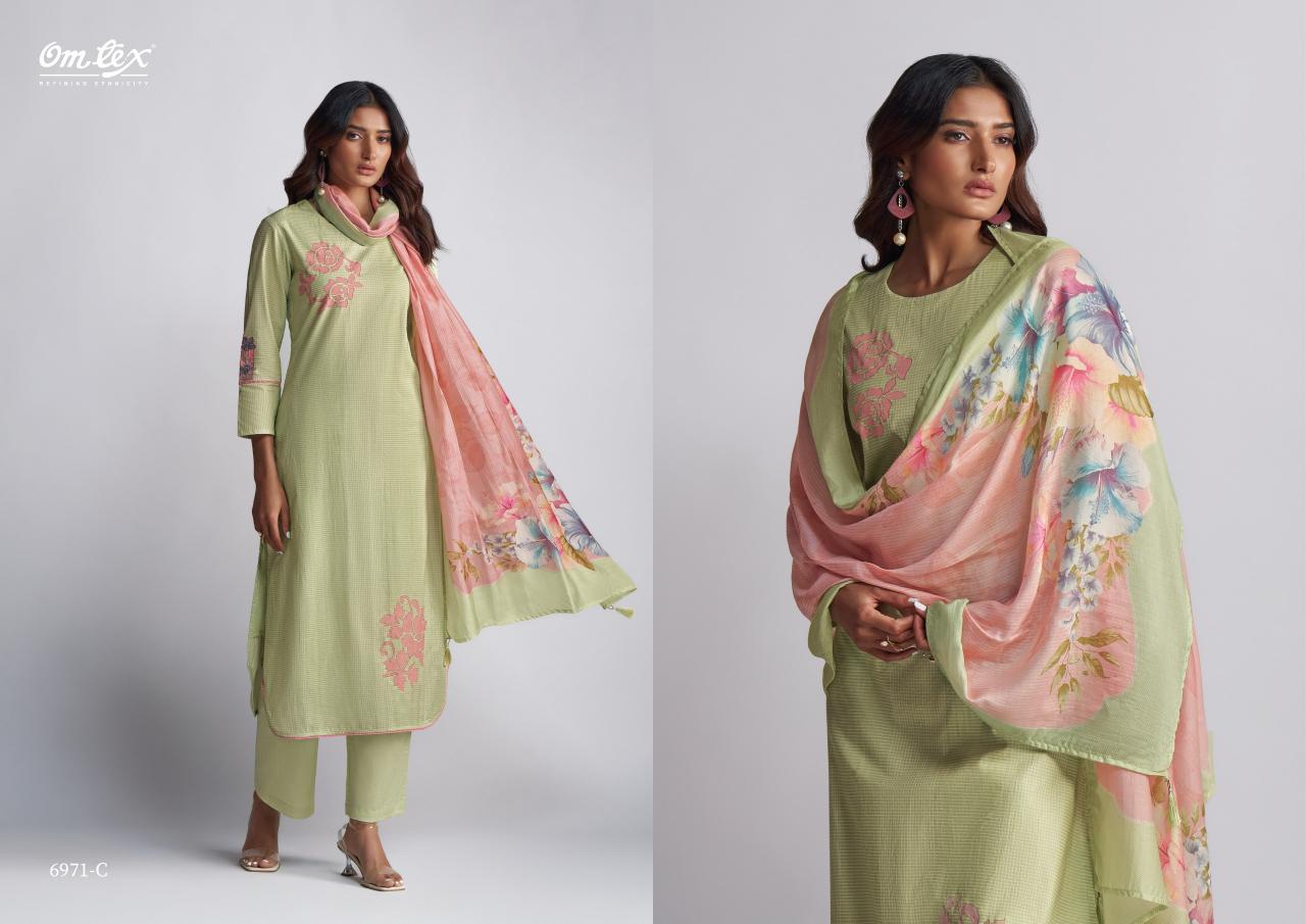 omtex royal heritage lawn cotton traditional wear unstitch 3pcs dress