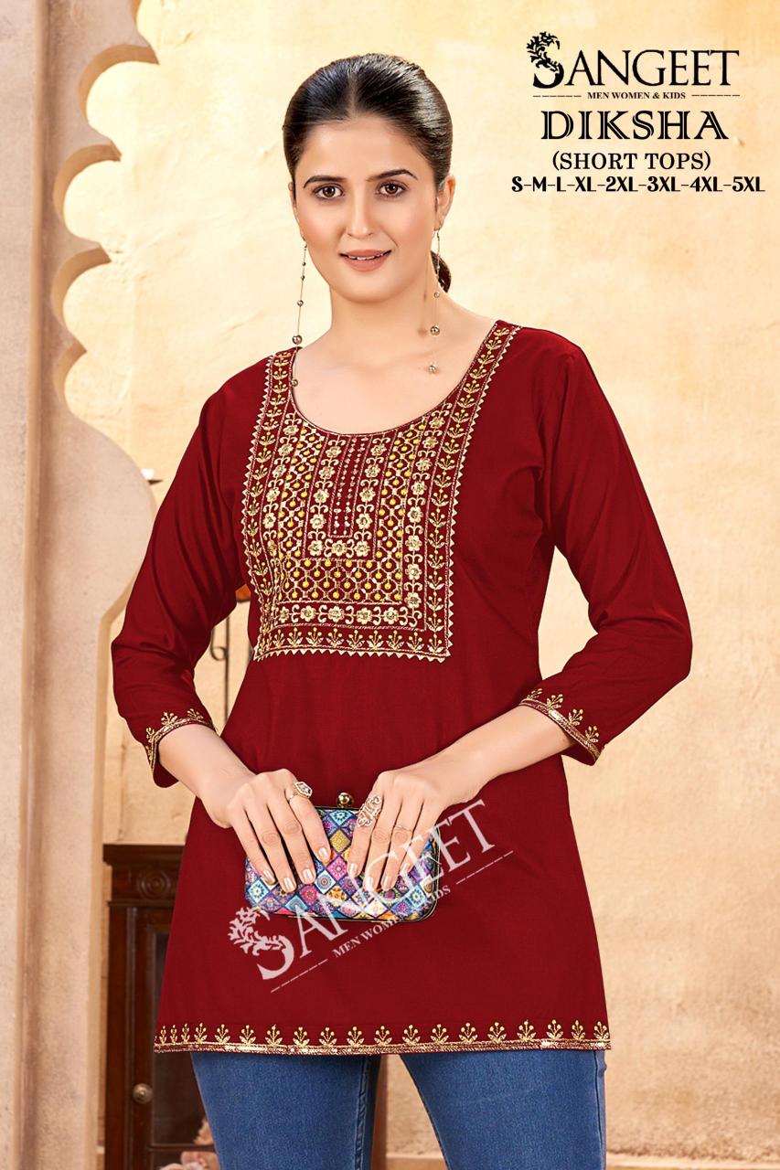 pr diksha rayon fully stitch big size pretty look short kurtis