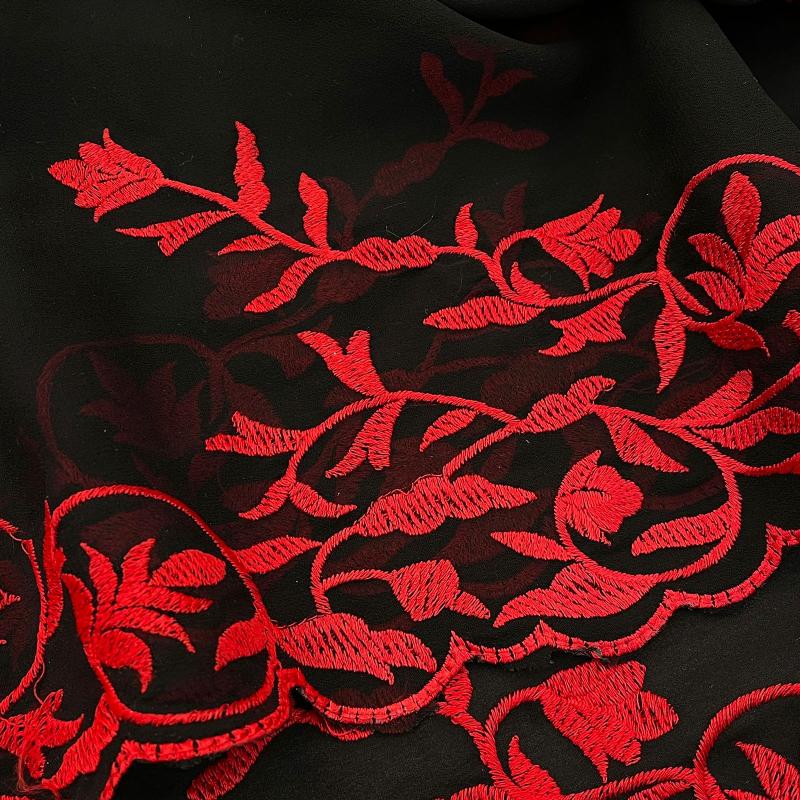 pr ds 733 georgette embroidery thread work designer sarees exports 