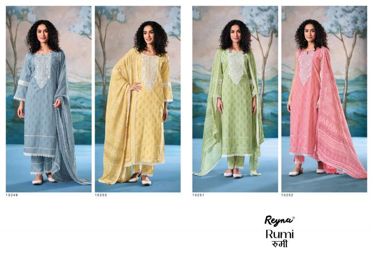 rumi by reyna cotton block print unique colors salwar suit  