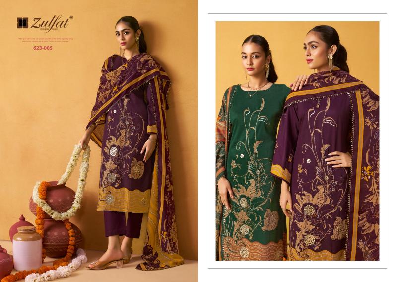 zulfat designer raabta vol 4 jam cotton full stitch big size suits for ladies 